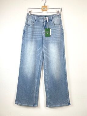 Halara Flex Denim Four-Way Stretch Wide Leg Women’s Jeans Sz M 8/10 Tall